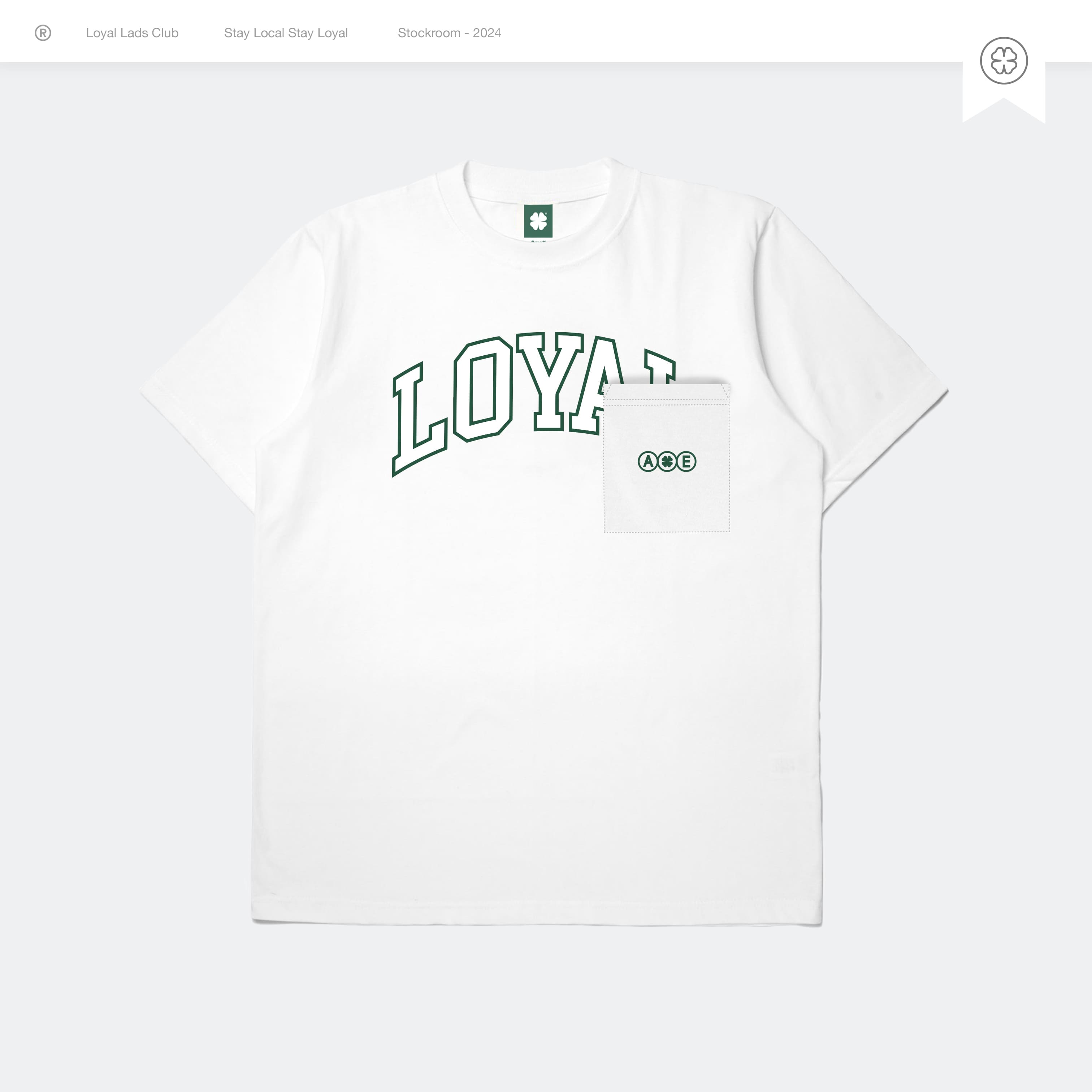 LOYAL LADS CLUB LOYAL LADS CLUB | Tshirt - Bold White WHITE unisex TSHIRT – SKU LOYAL-TS-BLD-W-012