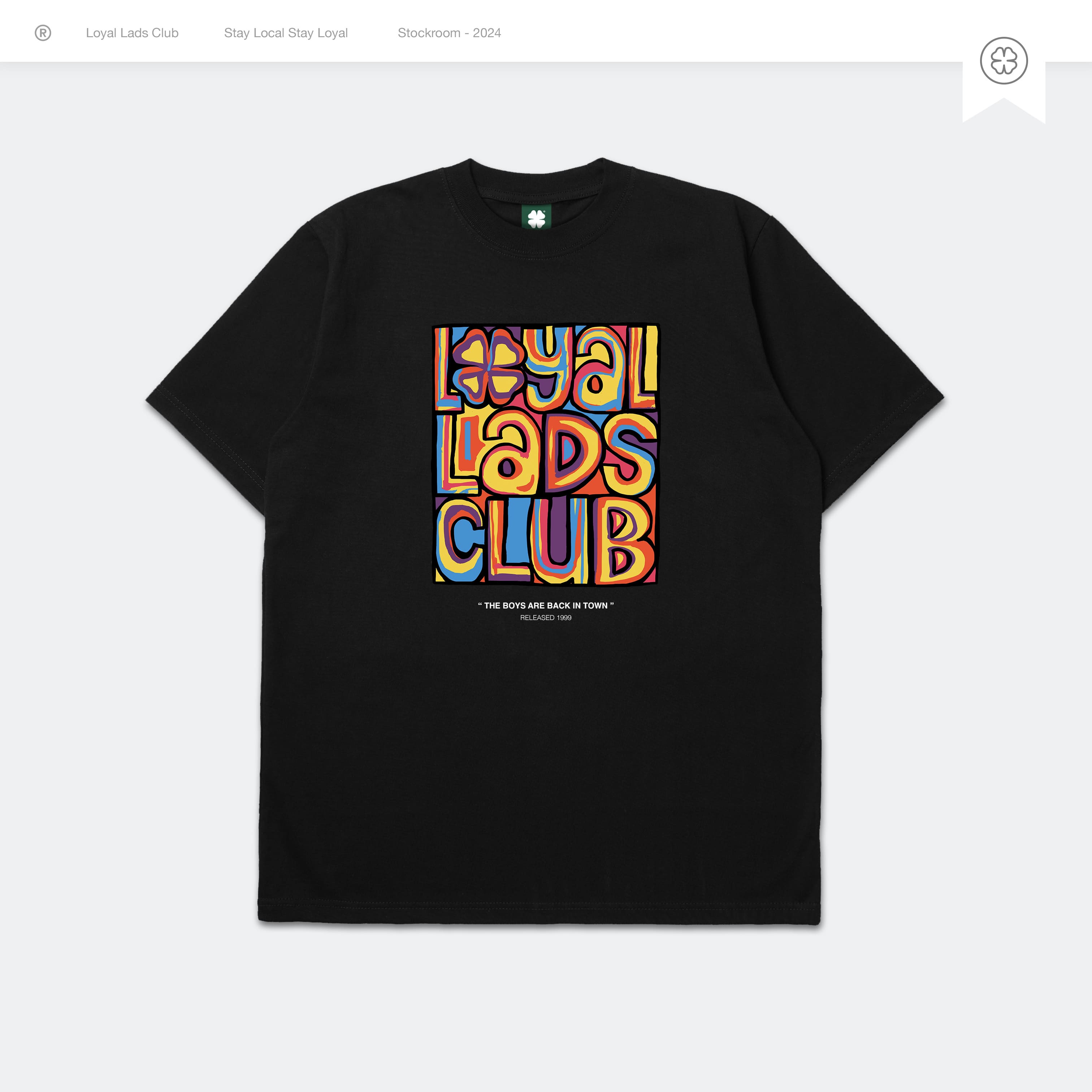 LOYAL LADS CLUB LOYAL LADS CLUB | Tshirt - Town Black BLACK unisex TSHIRT – SKU LOYAL-TS-TWN-B-097