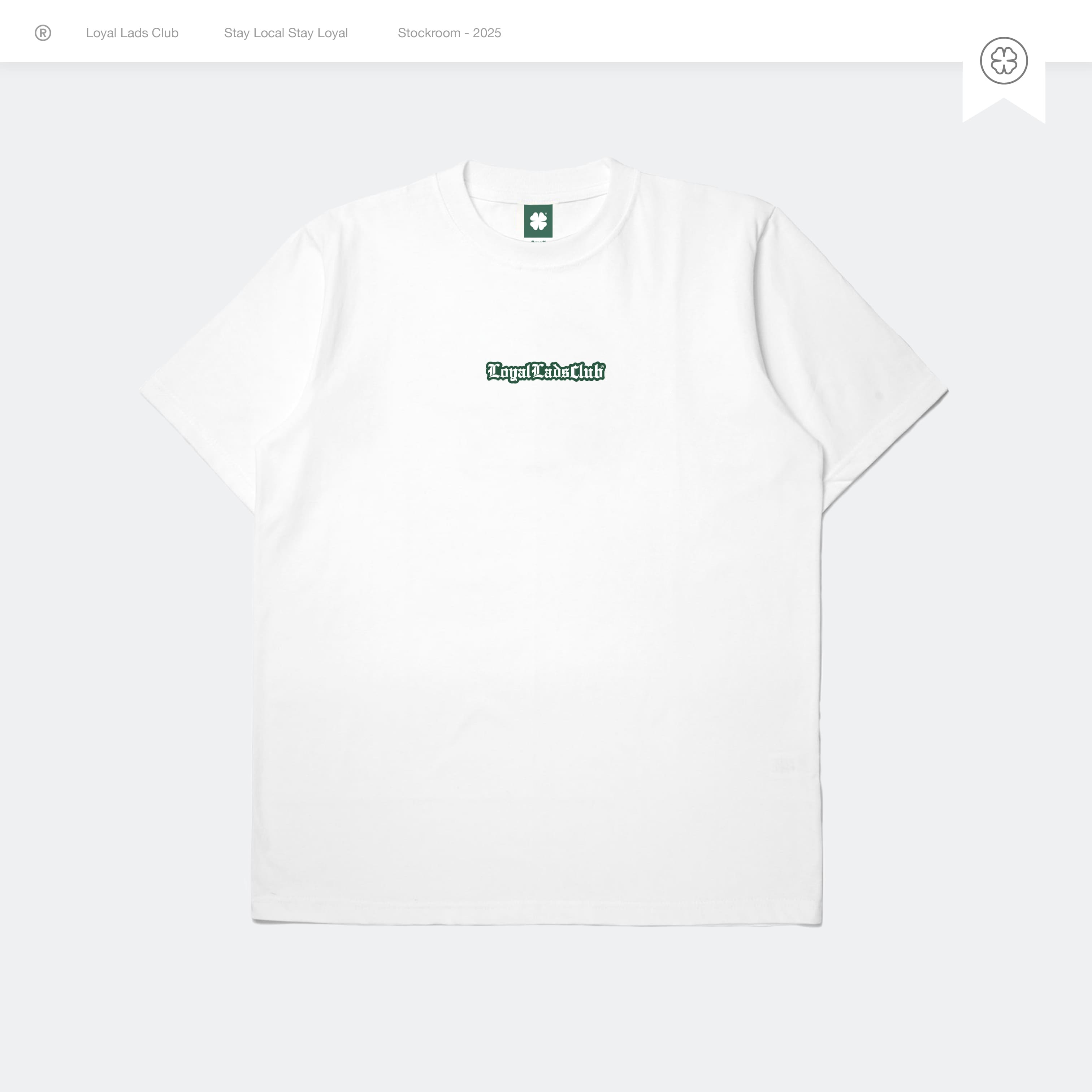 LOYAL LADS CLUB LOYAL LADS CLUB | Tshirt - Leaf WHITE unisex TSHIRT – SKU LOYAL-TS-LEF-037