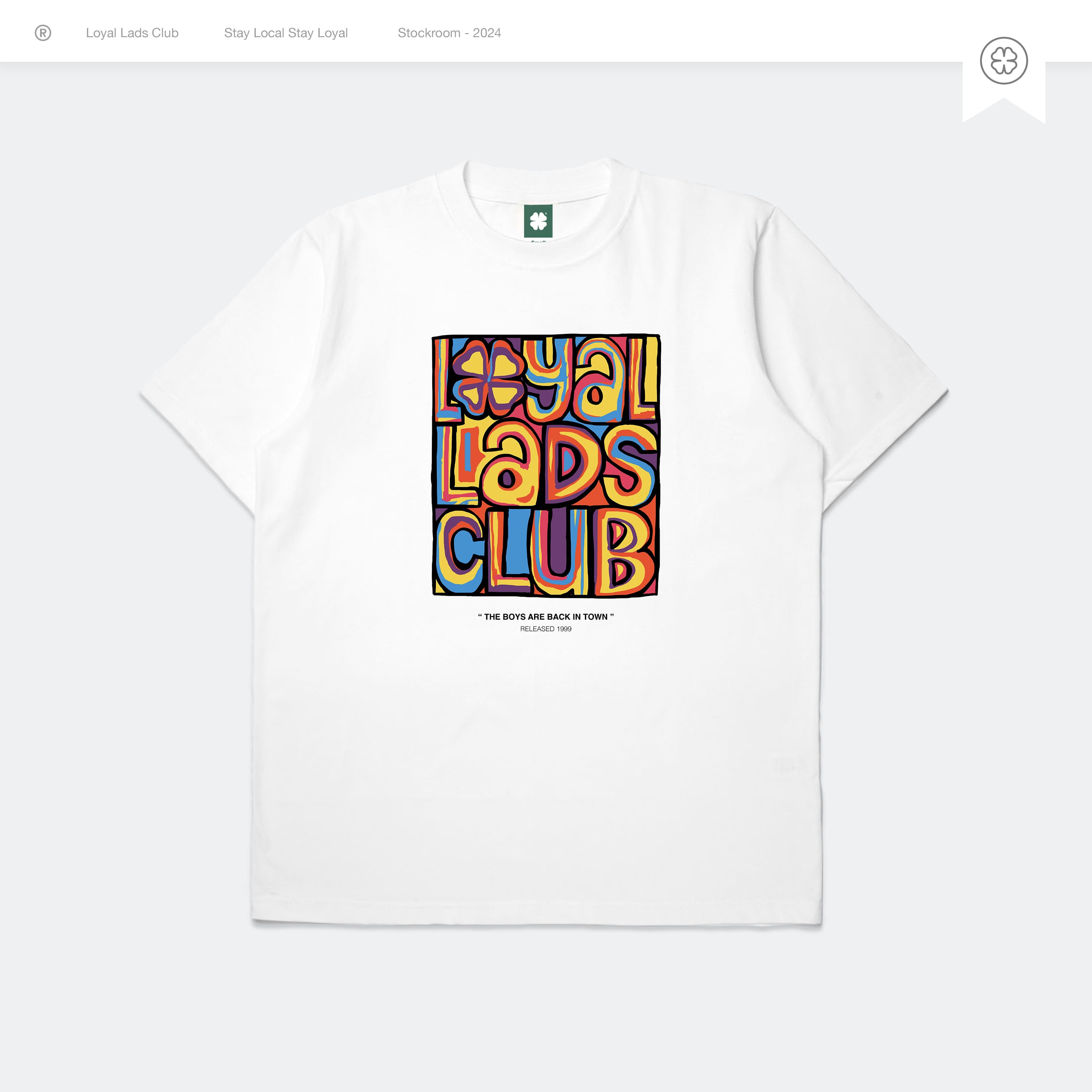 LOYAL LADS CLUB LOYAL LADS CLUB | Tshirt - Town White WHITE unisex TSHIRT – SKU LOYAL-TS-TWN-W-098