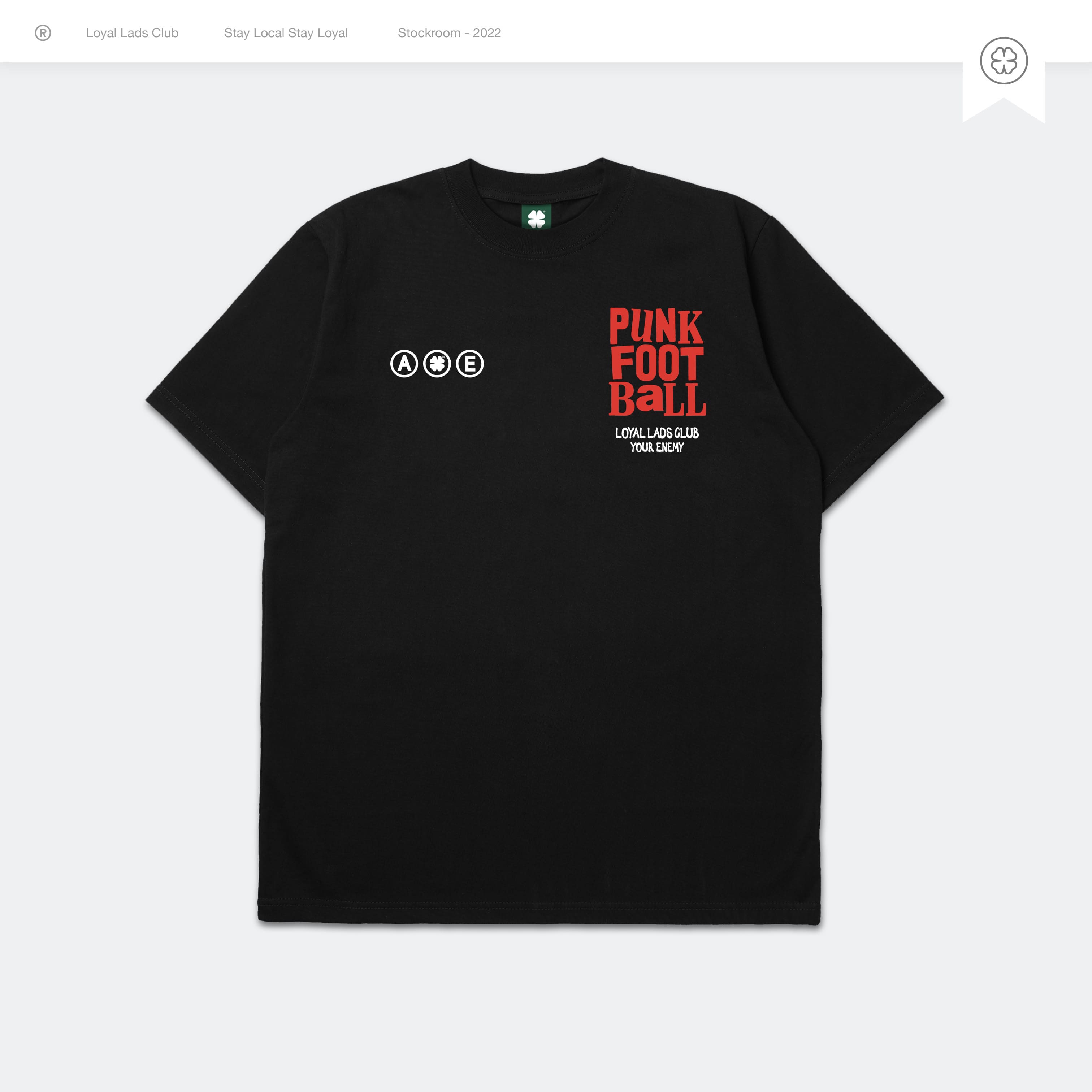 LOYAL LADS CLUB LOYAL LADS CLUB | Tshirt - Punk Football BLACK unisex TSHIRT – SKU LOYAL-TS-PKF-092