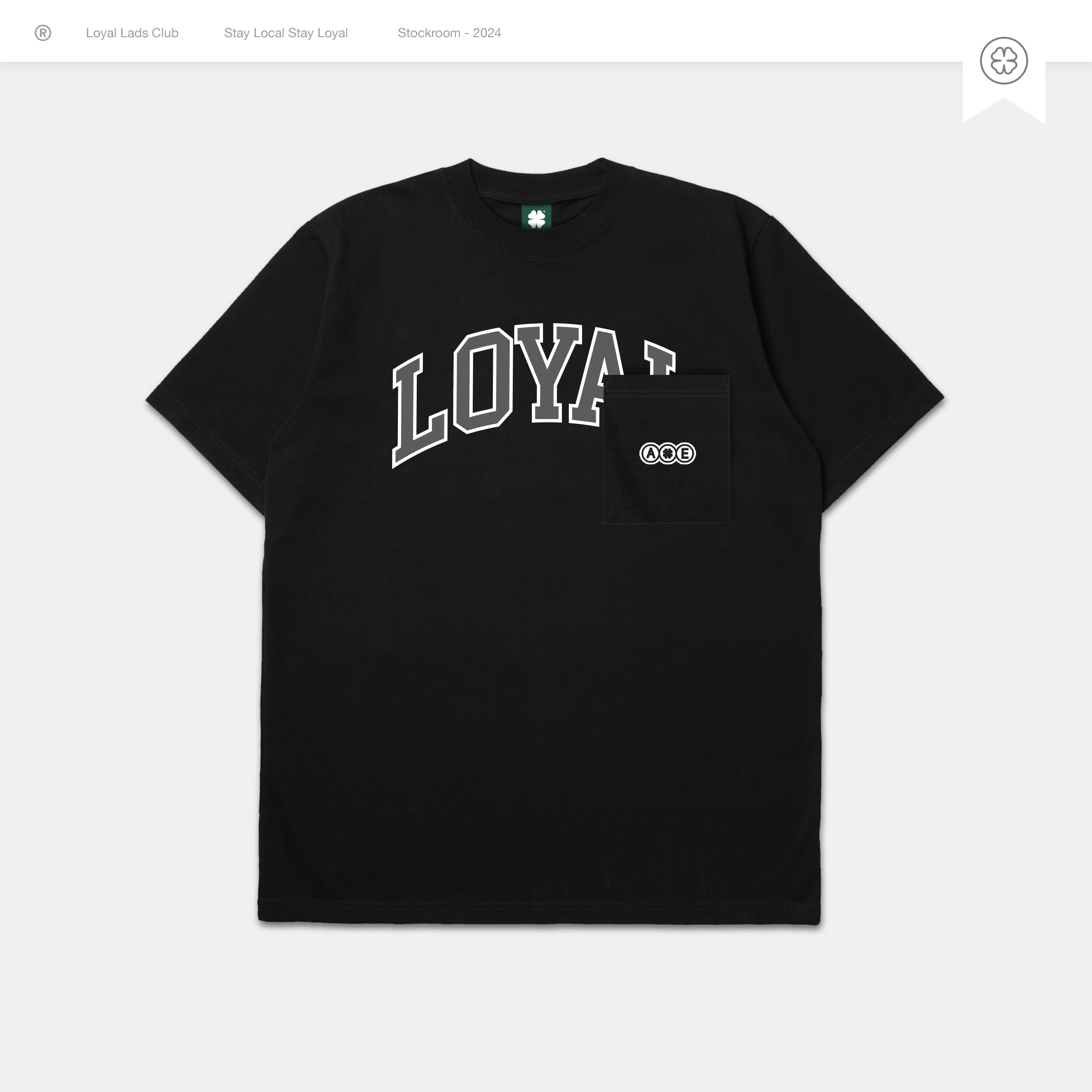 LOYAL LADS CLUB LOYAL LADS CLUB | Tshirt - Bold Black BLACK unisex TSHIRT – SKU LOYAL-TS-BLD-B-011