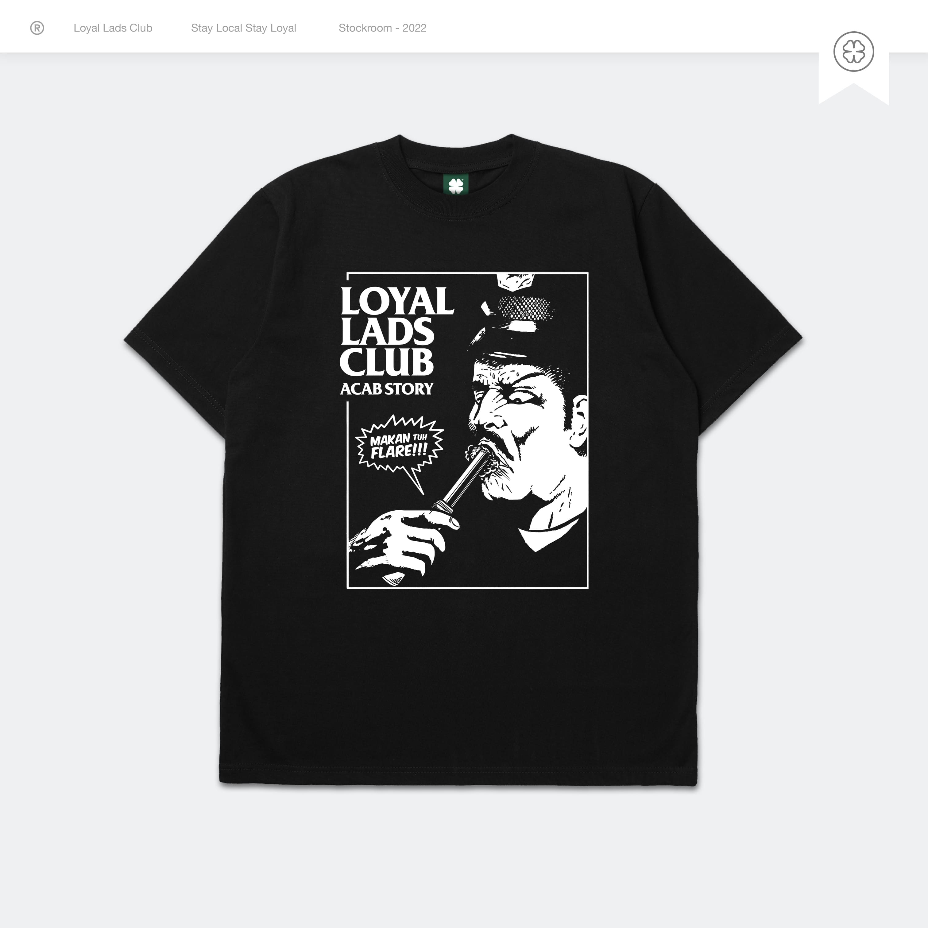 LOYAL LADS CLUB LOYAL LADS CLUB | Tshirt - Acab Black BLACK unisex TSHIRT – SKU LOYAL-TS-ACB-B-066