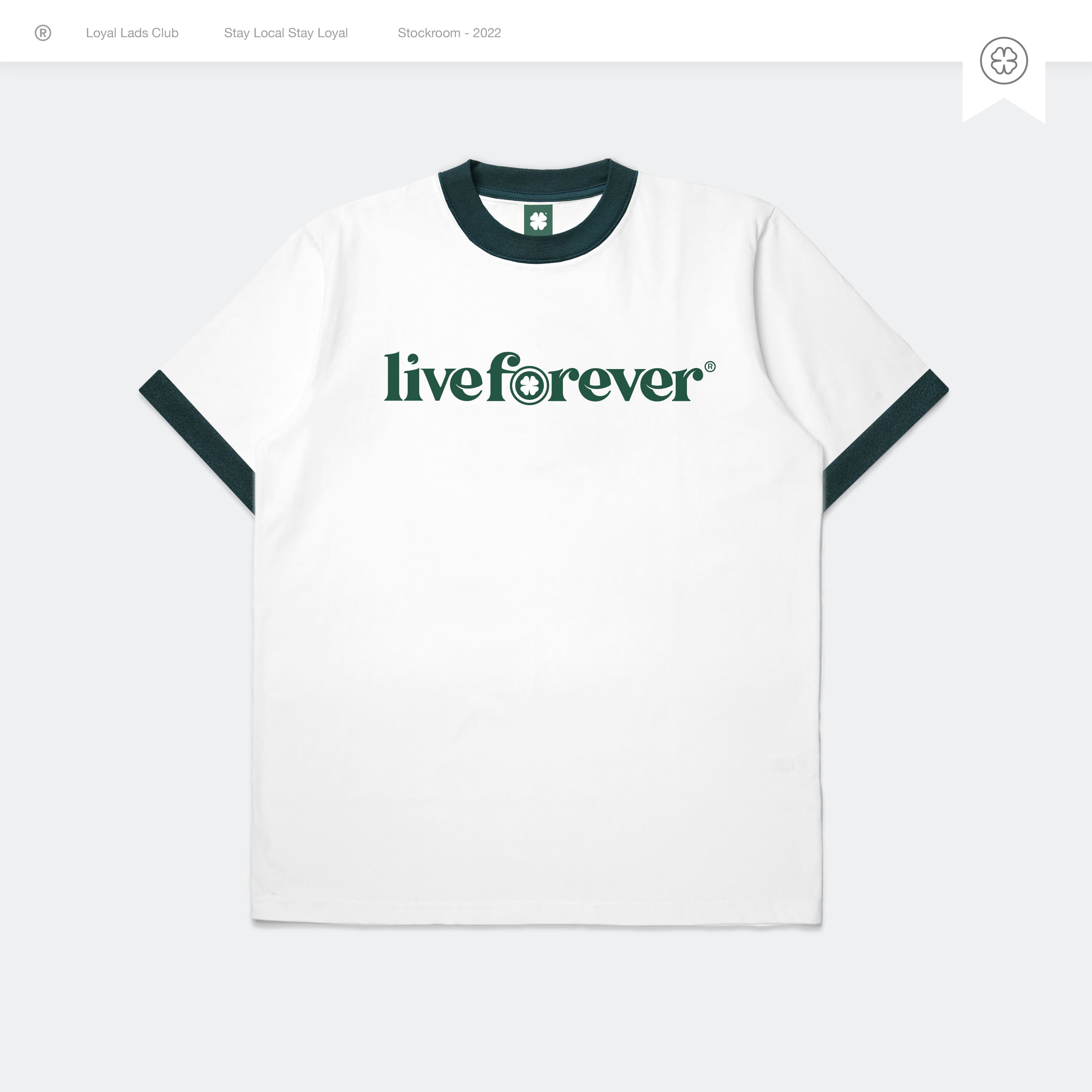 LOYAL LADS CLUB LOYAL LADS CLUB | Tshirt - Live Forever WHITE unisex TSHIRT – SKU LOYAL-TS-LVF-083