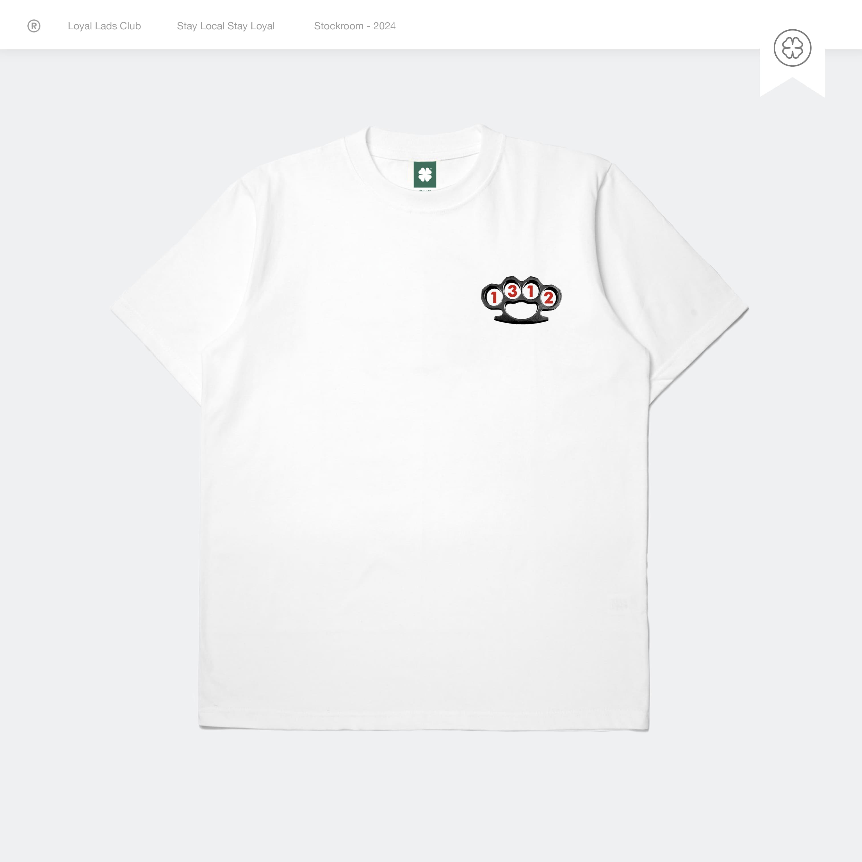 LOYAL LADS CLUB LOYAL LADS CLUB | Tshirt - Knock WHITE unisex TSHIRT – SKU LOYAL-TS-KCK-036