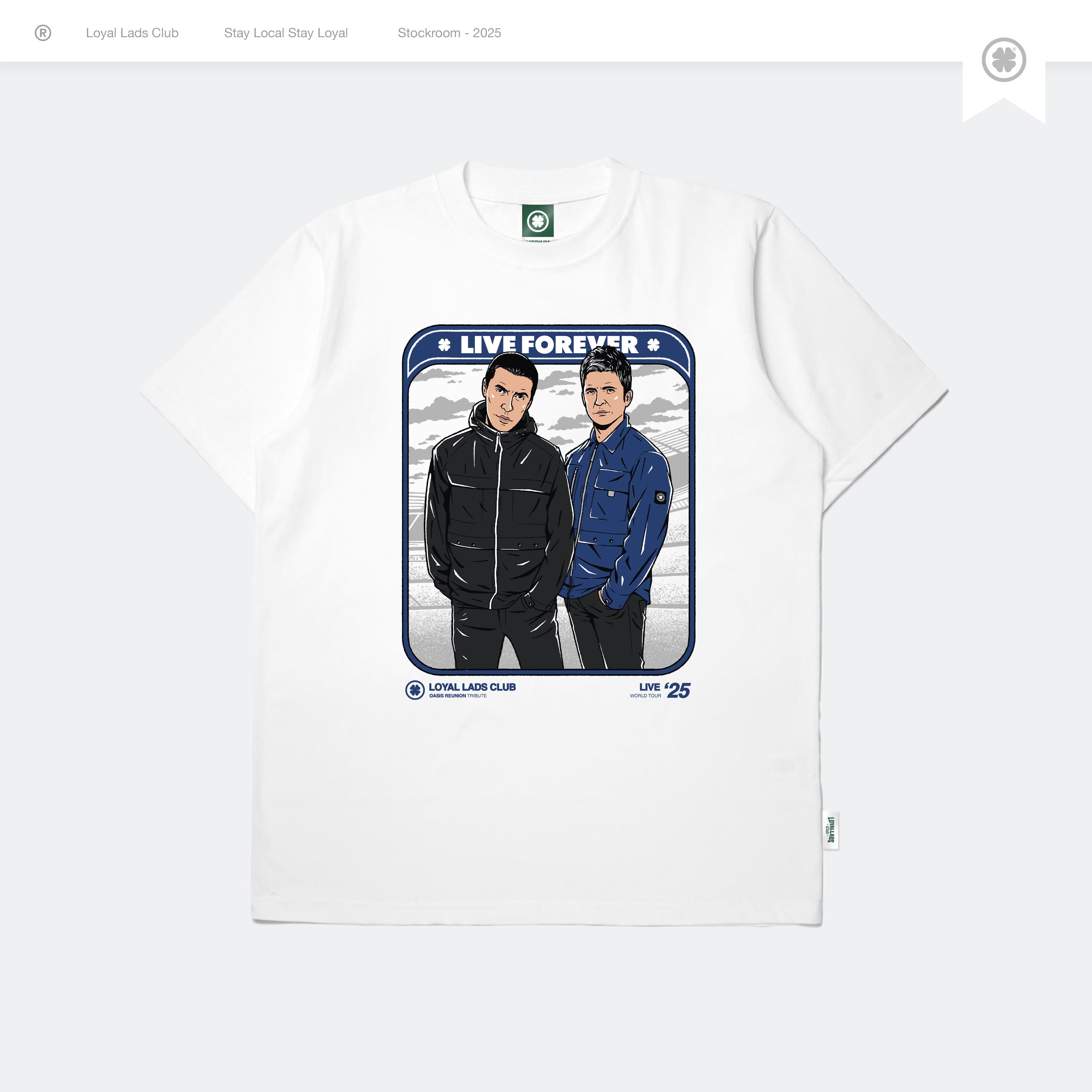 LOYAL LADS CLUB LOYAL LADS CLUB | Tshirt - Tour White WHITE unisex TSHIRT – SKU LOYAL-TS-TOR-W-060