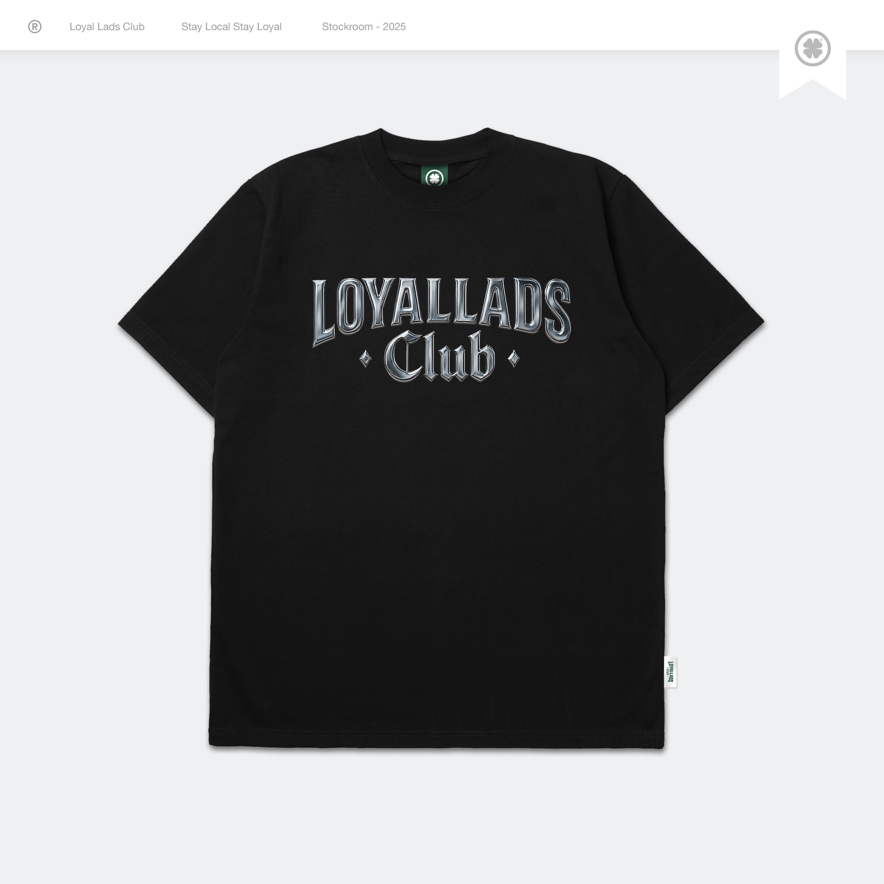 LOYAL LADS CLUB LOYAL LADS CLUB | Tshirt - Chrome BLACK unisex TSHIRT – SKU LOYAL-TS-CRM-016