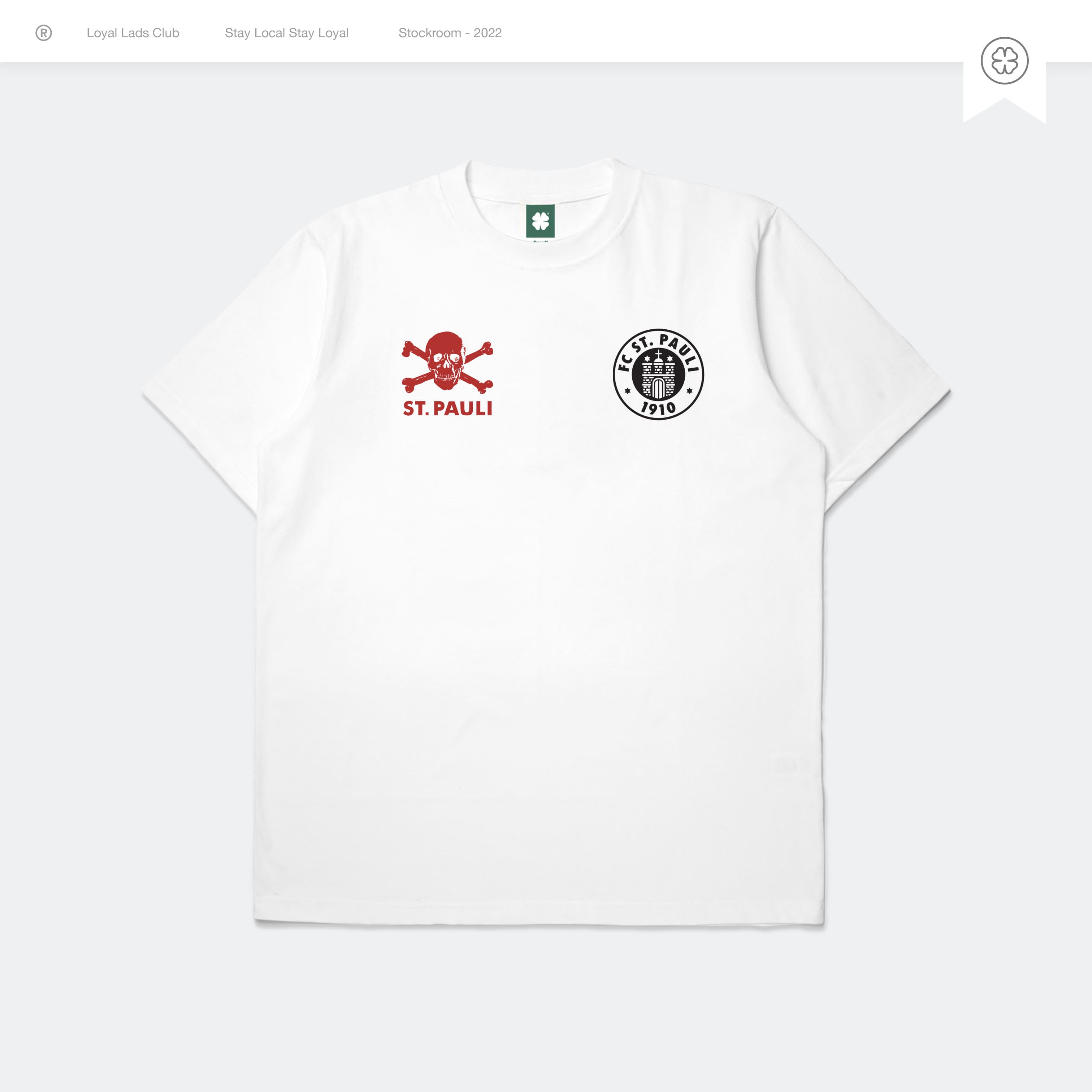 LOYAL LADS CLUB LOYAL LADS CLUB | Tshirt - St.Pauli White WHITE unisex TSHIRT – SKU LOYAL-TS-STP-W-095