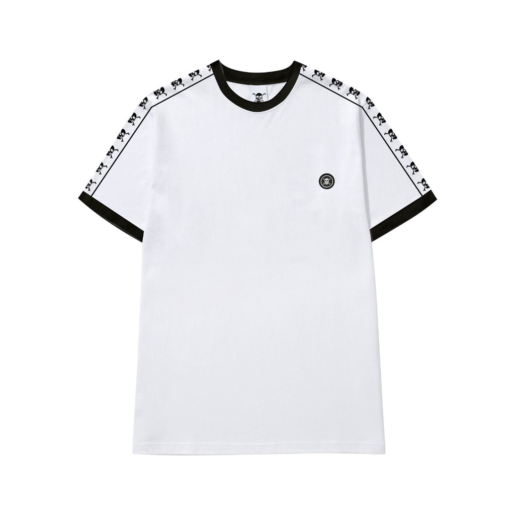 T-SHIRT - STRIPE SKULL WH