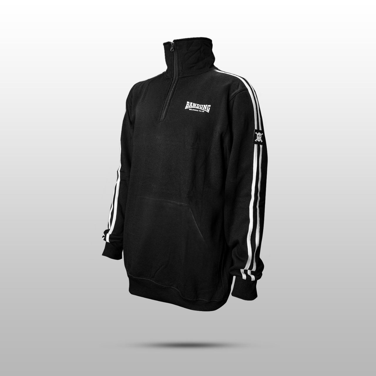 HALFZIPPER - LOGS BLACK